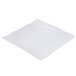 A white square plate with a wavy design.