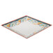 A case of 6 square Bella Fresco melamine plates with a colorful design.