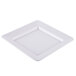 A white square GET Milano melamine plate with a square center.