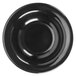 A close-up of a black GET Elegance melamine bowl.