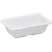 A white rectangular GET Milano side dish with a lid.