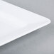 A white rectangular Milano melamine plate with a white background.
