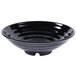 A black GET Milano melamine bowl with a black rim.