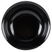 A close-up of a black GET melamine bowl.