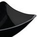 A black GET San Michele melamine bowl with a curved edge.