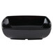 A black square Milano serving bowl with a curved edge.