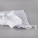 A white plastic bag with a string.