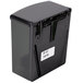 A black rectangular Bobrick ClassicSeries surface mounted soap dispenser with a white label.