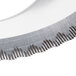 A close-up of the serrated "S" blade for a Robot Coupe.