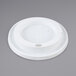 A white plastic Dinex EZ Sip lid with a hole.