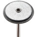 A Waring damper cylinder rod, a round metal rod with a hole in the middle.