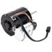 A black commercial refrigeration fan motor with wires.