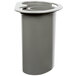 A grey cylinder with a white top.