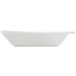 A white rectangular bowl with a rim.