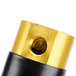 A close-up of a black and gold ARY VacMaster solenoid valve tube.