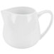 A CAC white porcelain creamer with a handle.