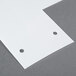A white plastic sheet with holes.