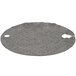 A round grey Spilfyter drum top with holes in it.