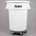A white Continental trash can, lid and dolly kit.
