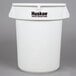 A white plastic container with a white lid and black text that says "Huskee"