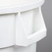 A white plastic Continental trash can with a lid.
