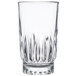 A close-up of a Libbey Winchester highball glass with a diamond pattern.