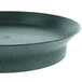A close-up of a round polypropylene bowl with a black rim.