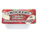 A white Smucker's Apple Butter portion cup with red and white text.