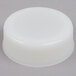A white Tablecraft plastic cap with a round lid for squeeze bottles.