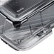 A Polar Pak clear plastic hoagie container with a clear lid.