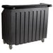 A black plastic Cambro portable bar container with wheels.