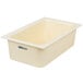 A white Carlisle Coldmaster plastic food pan with a lid.