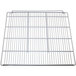 A white epoxy coated wire shelf for a Turbo Air refrigerator with a metal grid.