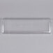 A clear plastic rectangular lid for a Cecilware refrigerated beverage dispenser bowl.