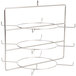 A metal rack with three tiers.