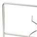 A close-up of a Hatco 3 tier metal rack with two hooks on it.