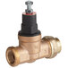 A brass Hatco pressure relief valve with a brass and black nut.