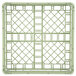 A light green Vollrath dish rack with a metal grid pattern.