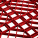A red plastic grid with holes.
