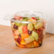 A Polar Pak clear plastic bowl filled with fruit salad.