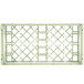 A light green Vollrath metal rack with 10 compartments.