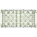 A light green plastic Vollrath glass rack with a grid design.