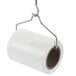 A white roll of JT Eaton Stick-A-Fly Ribbon hanging from a metal hook.