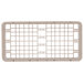 A beige plastic rack with a grid pattern.