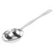 An American Metalcraft stainless steel spoon with a long, hammered handle.