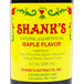 A bottle of Shank's Natural and Artificial Maple Flavor with a yellow label with red and green text.