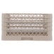 A beige Vollrath Traex Plate Crate dish rack with 22 compartments.