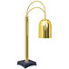 A gold Hatco countertop carving station lamp with a black base.