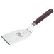 A Mercer Culinary Hell's Handle square edge turner with a wooden handle.