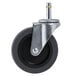A black Carlisle Fold 'N Go Cart swivel caster wheel with a metal screw.